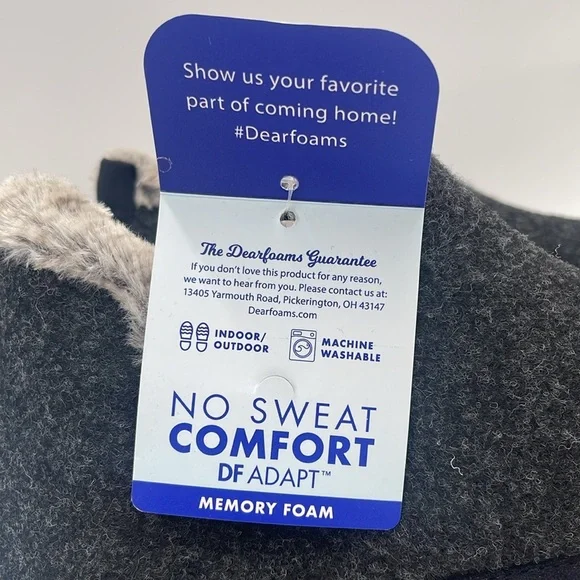 NWT Dluxe By Dearfoams Women's Dolly Felted Bootie Black Slippers Size US 9-10 - Picture 5 of 11